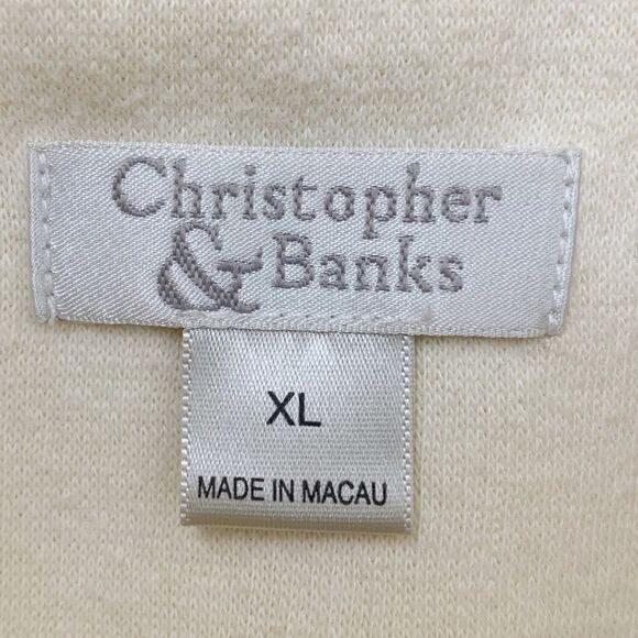 Christopher & Banks Button Down Snow Flakes Penguin Fleece Jacket - Picture 9 of 12